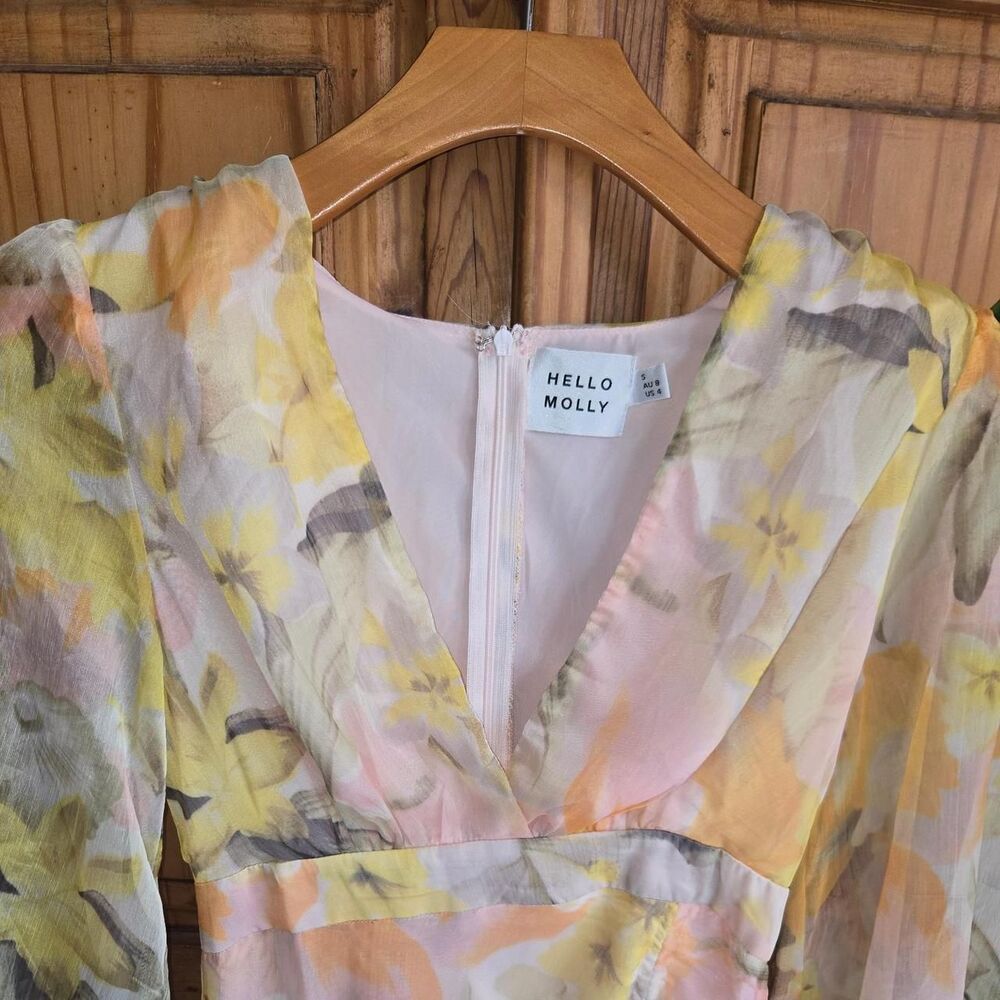 Hello Molly Women's Floral Yellow Dress